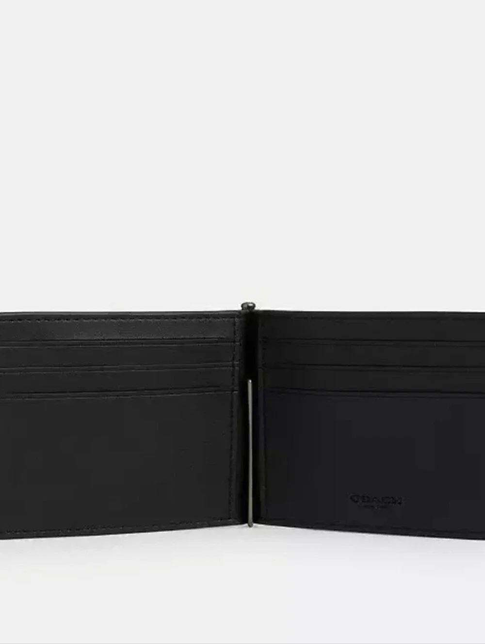 Coach Slim Money Clip Billfold Wallet In Signature Canvas